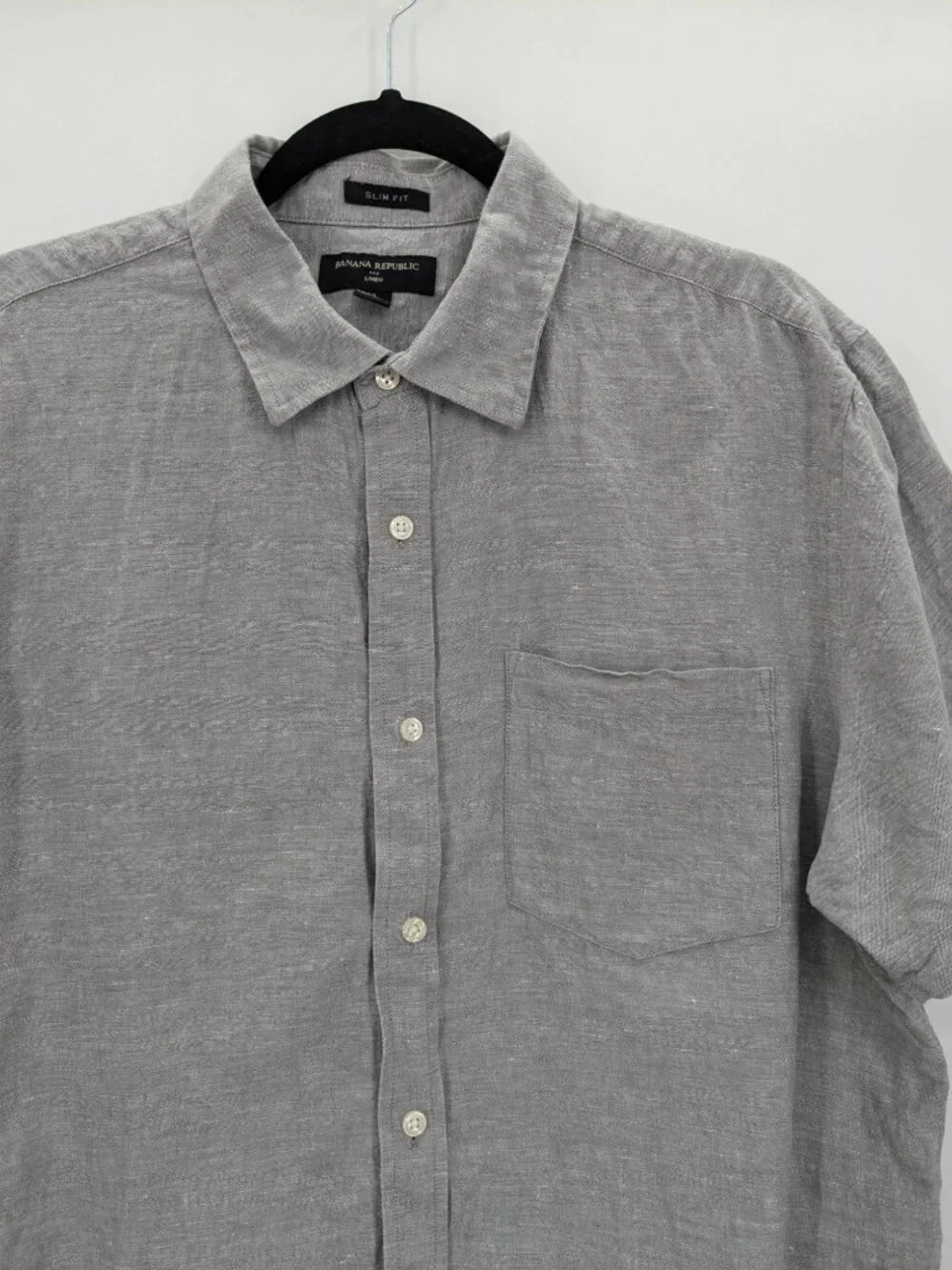 Banana Republic‎ Slim Fit Button Up Linen Cotton Minimalist Office Resort XLarge